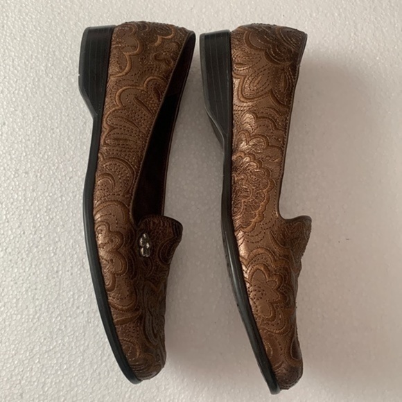 Brighton Alcott loafers copper brown mosaic ballerina slip on flats shoes - Picture 8 of 11